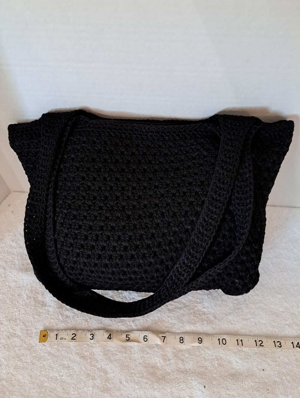 The Sak Black Crochet Shoulder Bag